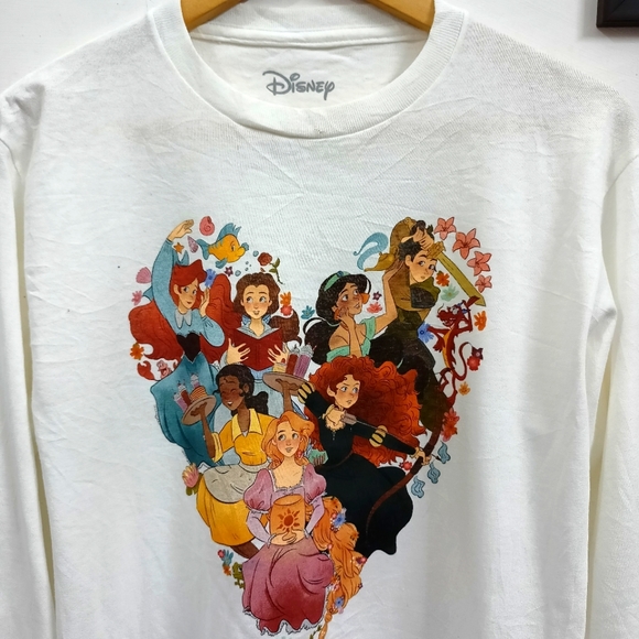Disney Princess I Heart Princesses Long-Sleeve Girls T-Shirt - Picture 3 of 6